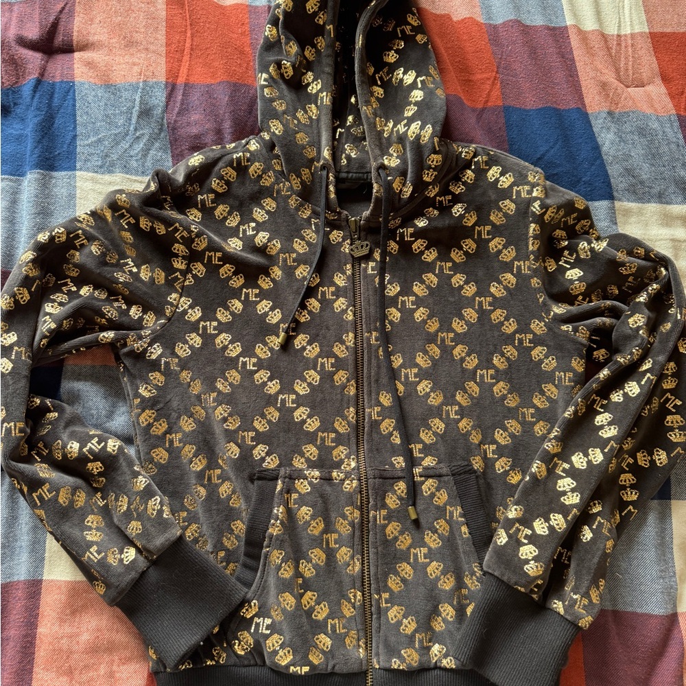 Adidas Gray Hoodie with Gold Accents